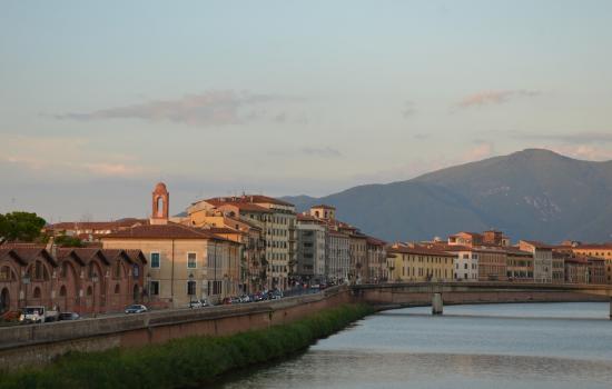 The luminara of Pisa from the Solferino bridge