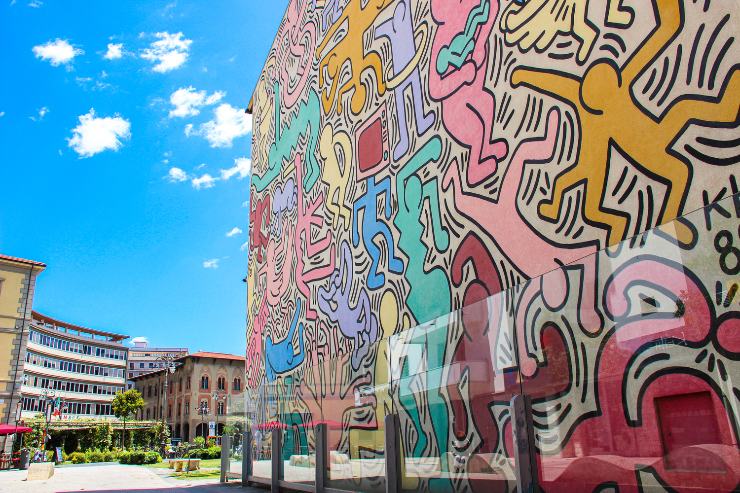 Murale Tuttomondo, Keith Haring (G. Bettini, Comune di PIsa)