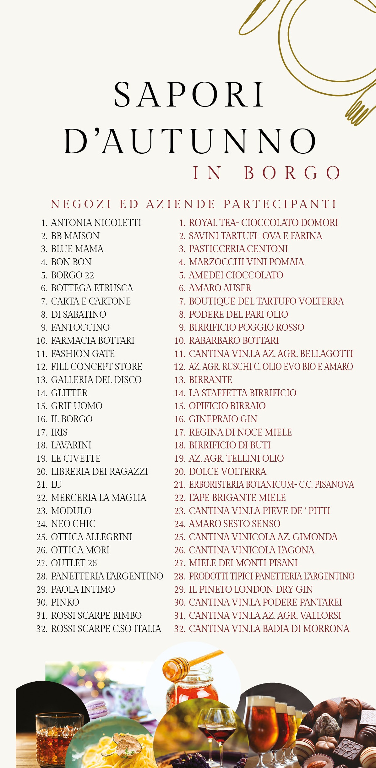 Sapori d'autunno elenco