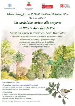 Un cardellino curioso alla scoperta  dell’Orto Botanico di Pisa