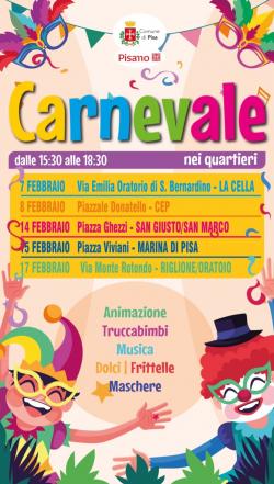 Carnevale nei quartieri 2026