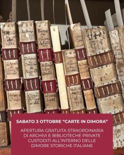 Carte in dimora 2026 - Archivi e Biblioteche: storie tra passato e futuro 