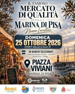Mercato di qualità a Marina di Pisa ottobre 2026