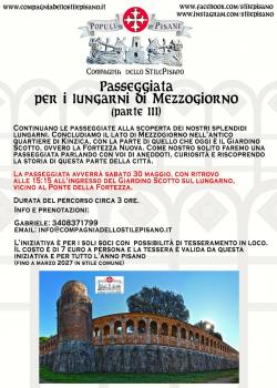 Passeggiata sui Lungarni di Mezzogiorno 30 maggio 2026