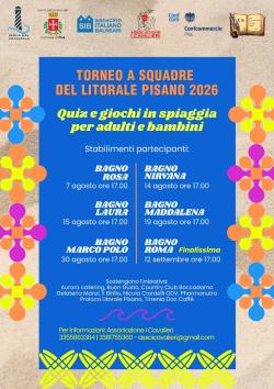 Torneo a squadre del Litorale pisano 2026