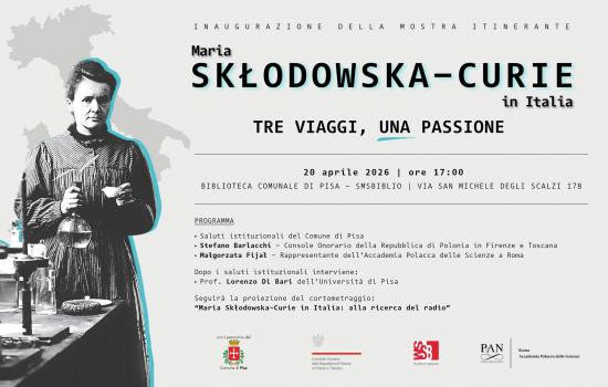 Maria Sklodowska-Curie in Italia. Tre viaggi, una passione