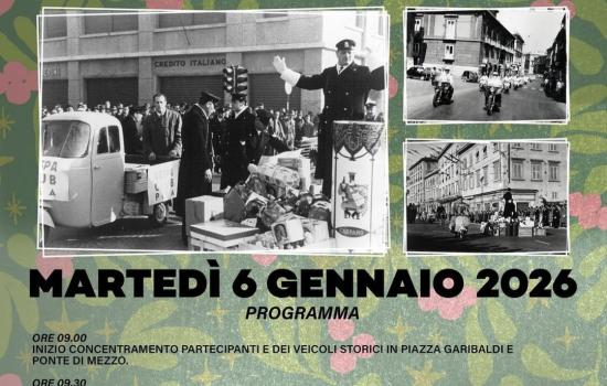 Rievocazione della Befana del Vigile Urbano e del Vespa Club 2026