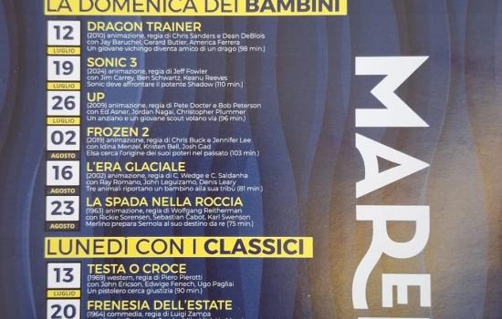Marenia NonSoloMare 2026 - Film sotto le stelle