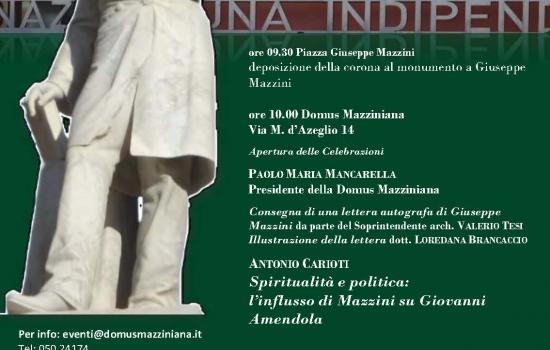 Le radici della Repubblica - 154° anniversario della morte di Giuseppe Mazzini